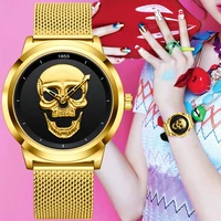 LIGE Creative Skull Design Watch Ladies Top Brand Luxury Women Watch Fashion Waterproof Quartz Watches For Women Montre Femme 1