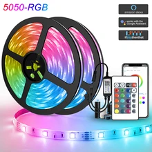 

5050 RGB LED Strip Lights 60Led /M 5-15M Light Alexa Wifi Flexible Tape LEDs Diode Ribbon For Room Decoration BackLight For TV