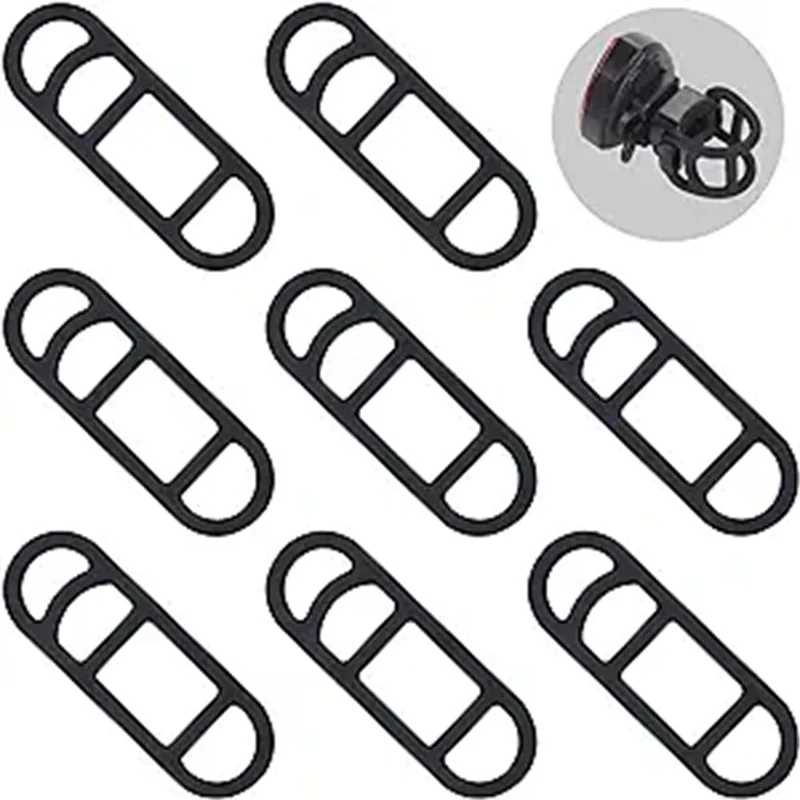 Front Light Torch Elastic Band for Road Bike Cycling Headlight Silicone GEL Strap GPS Camera Bungee Stretch Holder 2/5/10pcs bike silicone strap bicycle headlight strap bicycle strap bicycle fixing band