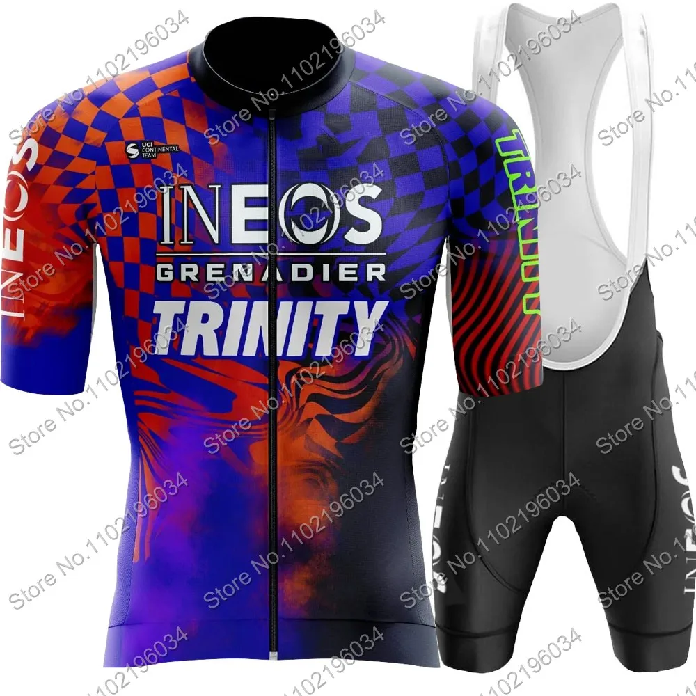 Ineos Grenadier Trinity Cycling Jersey Men Set Bicycle Clothing Kit Road Bike Shirts Suit Bicycle Bib Shorts MTB Maillot