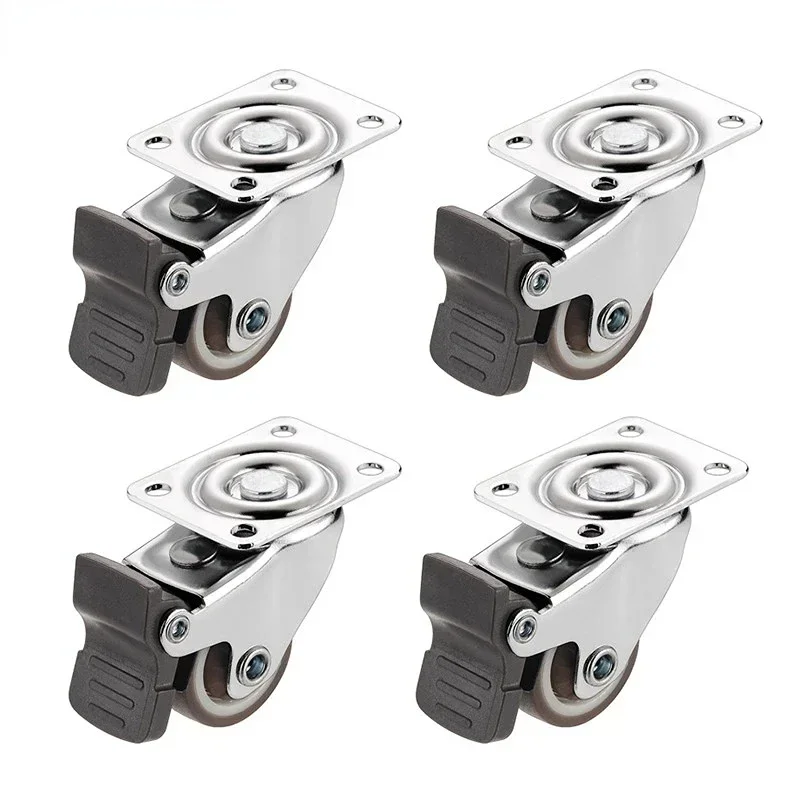 Furniture Caster 1/2 inches Soft Rubber Universal Wheel Swivel Caster Roller Wheel For Platform Trolley Accessory Furniture 4PCS furniture casters,furniture casters wheels