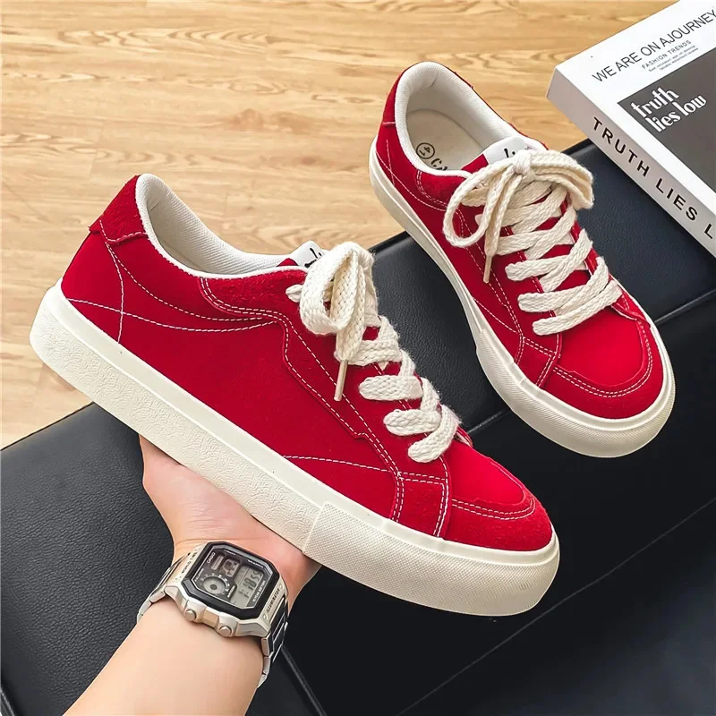 

New Arrivals Men Canvas Shoes Quality Anti-skid Zapatos De Hombre Outdoor Casual Breathable Sneakers Fashion All-match Lace-up