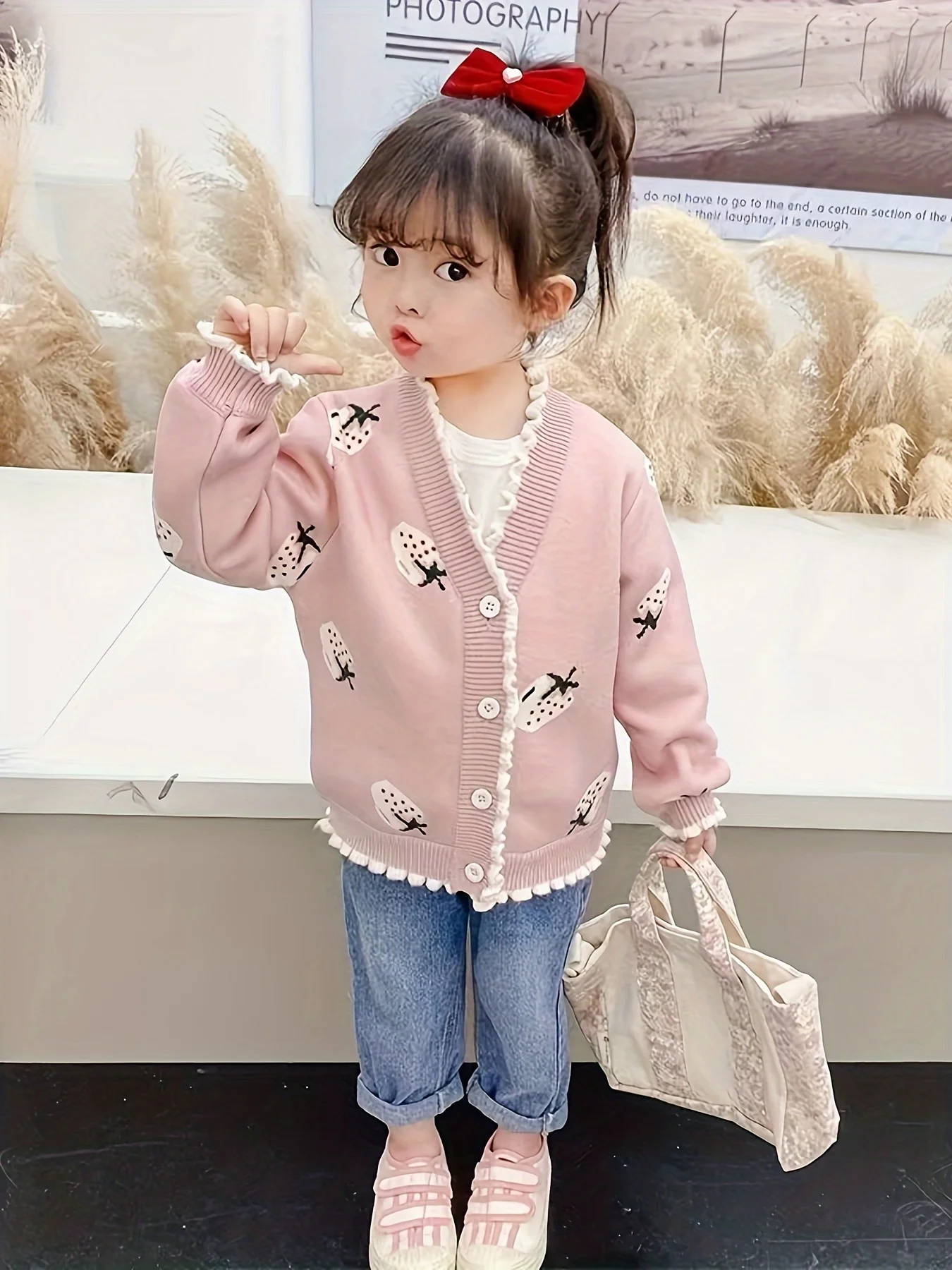 여아 니트 가디건 가을 신상  아동 트렌디 스웨터 가디건 상의