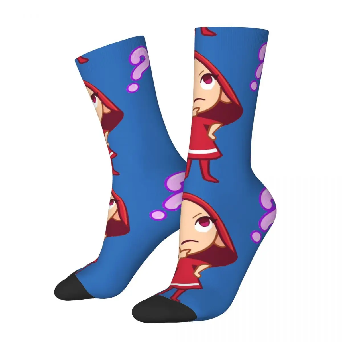 

Hip Hop Retro Thinking Crazy Men's Compression Socks Unisex Little Red Riding Hood Harajuku Pattern Printed Funny Crew Sock