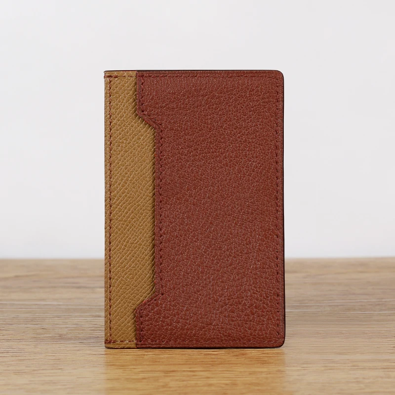 Home H Hand Sewn Card Bag Real Crocodile Splicing Sheepskin Ultra-thin Card Bag Multi Slot Driver's License Cover Luxury Credit