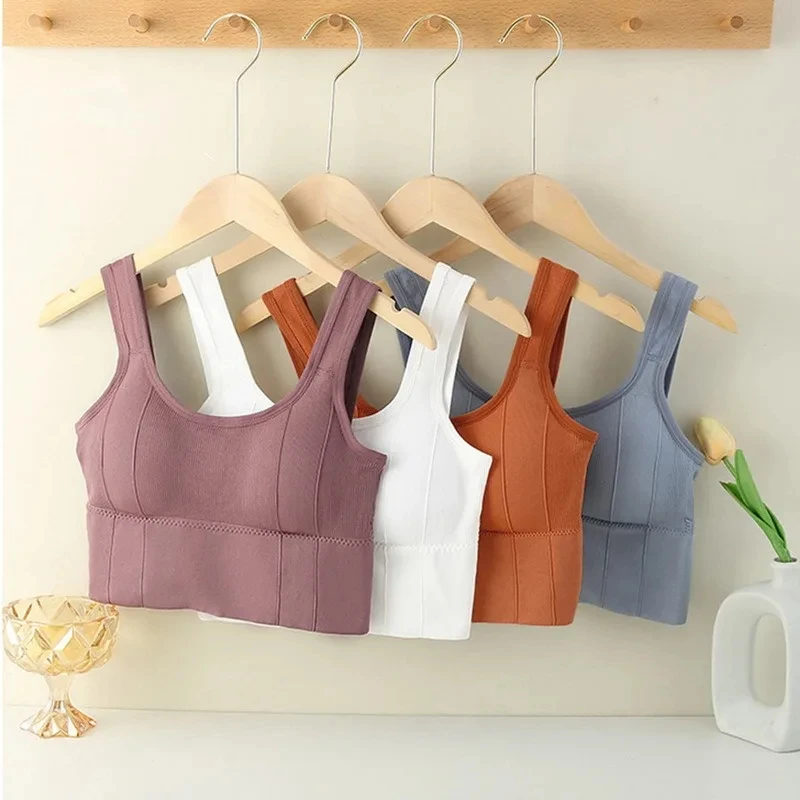 Sports Bra Women Seamless Breathable Fitness Crop Top Beautiful Back Push Up Underwear Slim Elastic Sleeveless Vest