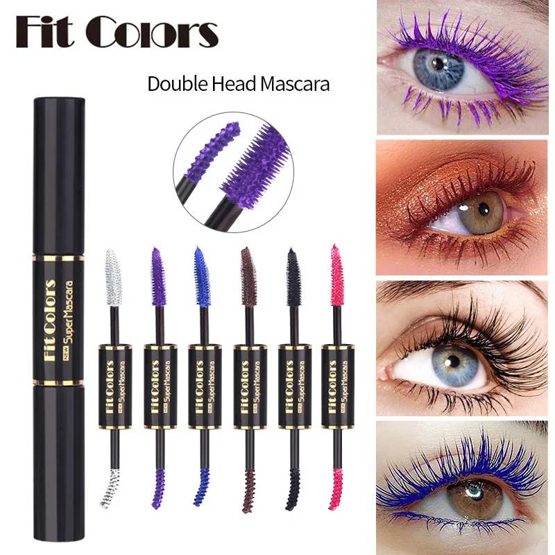 

6-color Double Head Mascara Slim Curl Lengthening Lashes Party Makeup Moisturizing Long-lasting Thicker Lashes Eye Makeup