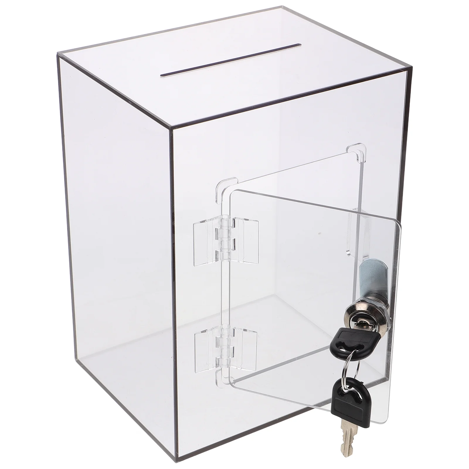Acrylic Material Wear Resistance Money Boxes With Lock Clear Donation Box For Suggestion Box Letter Post Container Public Letter