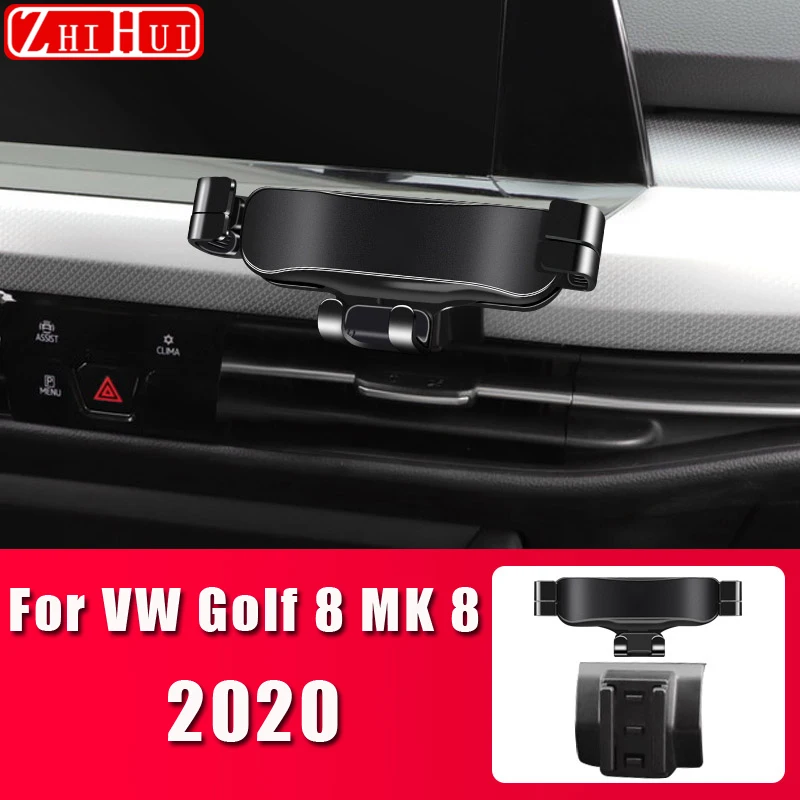 자동차 휴대폰 홀더, 폭스바겐 VW 골프 7 8 MK7 MK8 Sportsvan 에어 벤트 마운트 브래킷, LHD용 중력 브래킷 스탠드