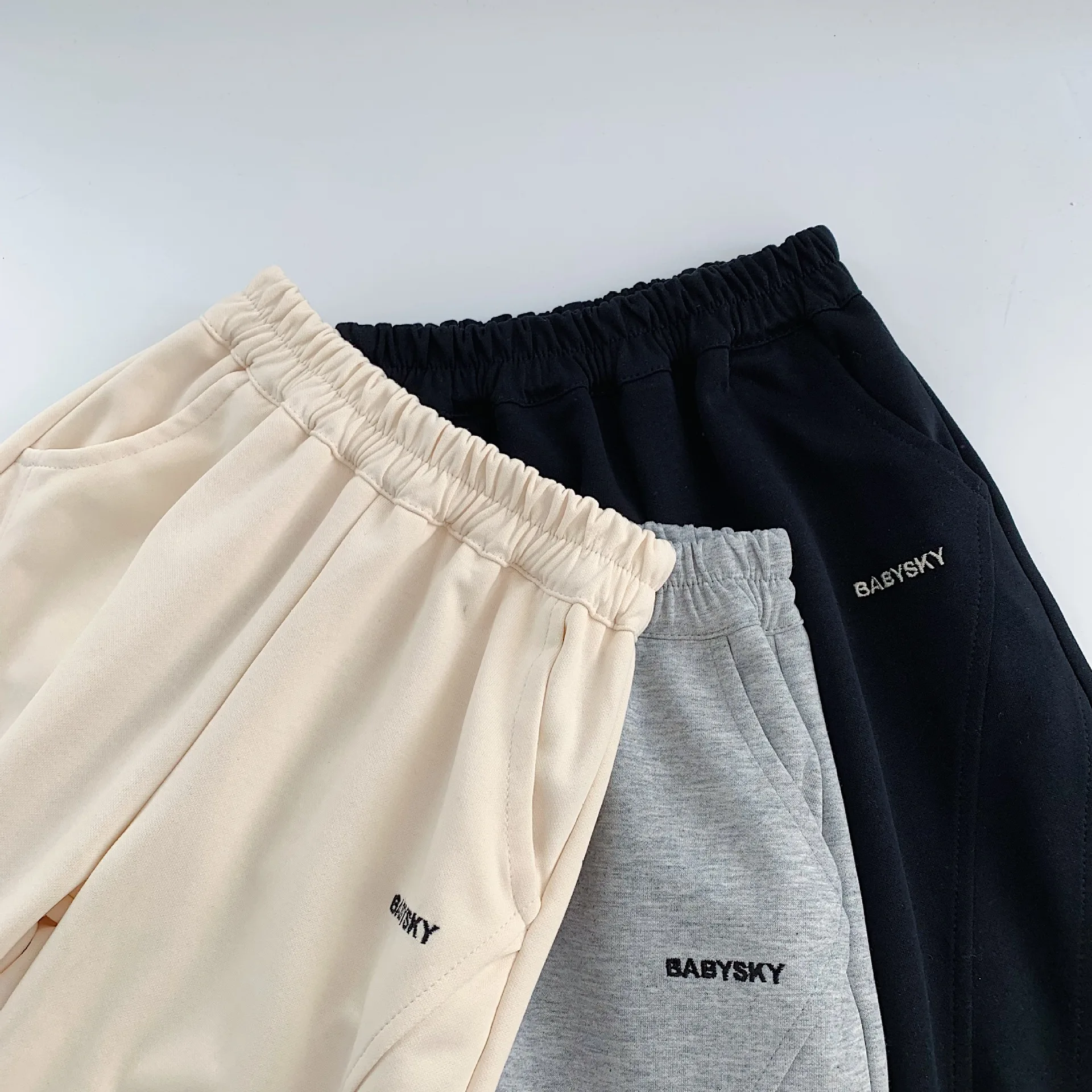Children Clothes Kids Casual Pants Spring Boys Simple Korean Style Letter Embroidery Girls New Fashionable Simple Pants