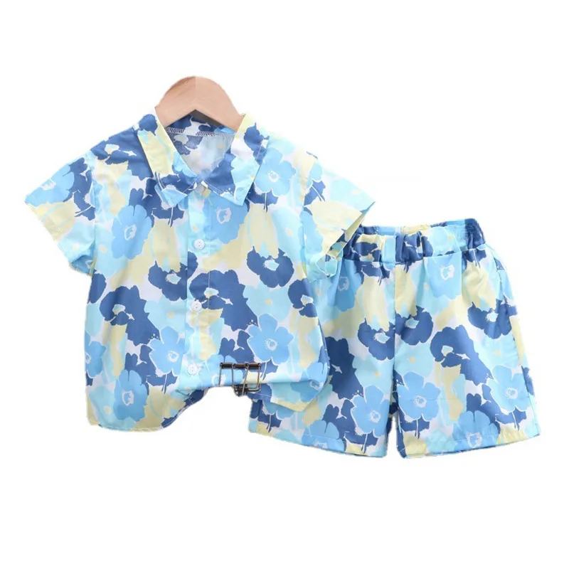 

New Summer Fashion Baby Clothes Suit Children Boys Shirt Shorts 2Pcs/Sets Toddler Outfits Infant Casual Costume Kids Tracksuits