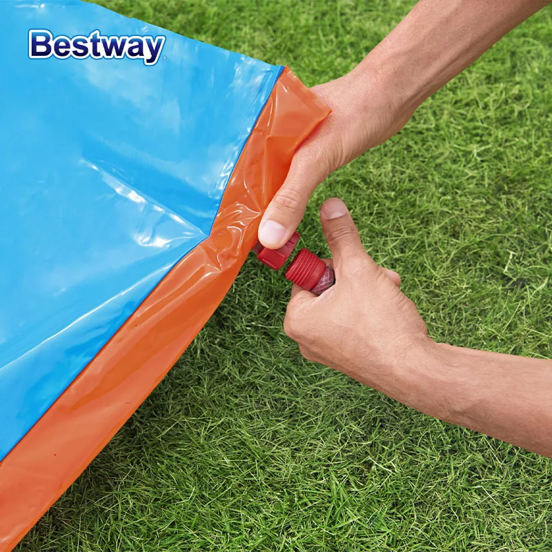 Bestway 52328 Dual Slide Lawn Water Slide with Sprinklers Outdoor Lawn Slide for Family Fun in the Backyard 2