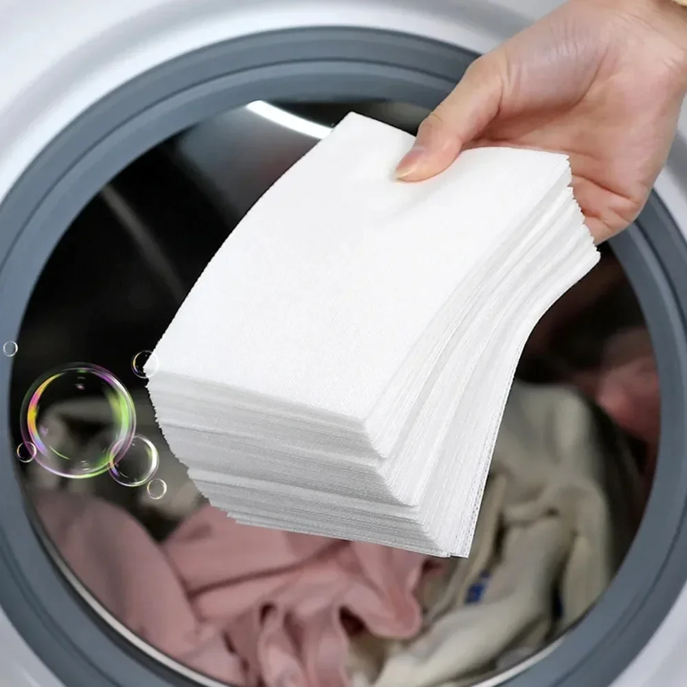 200/50pcs Laundry Mixed Dyeing Cloth Fabric Softener Washing Machine Personal Care Anti-color Absorption Limpieza Board Cleaning