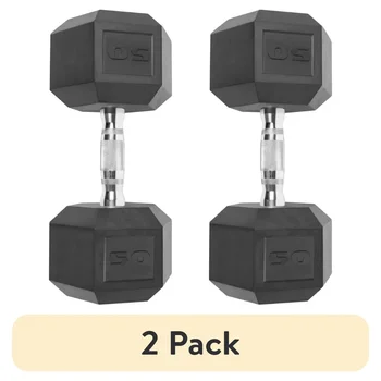 8lb Rubber Hex Dumbbells 1