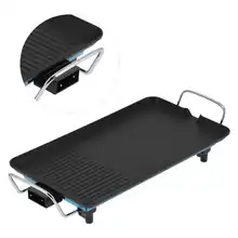 

1400W Electric Grill Pan Multi‑Functional Smokeless Barbecue Tray for Outdoor Home
