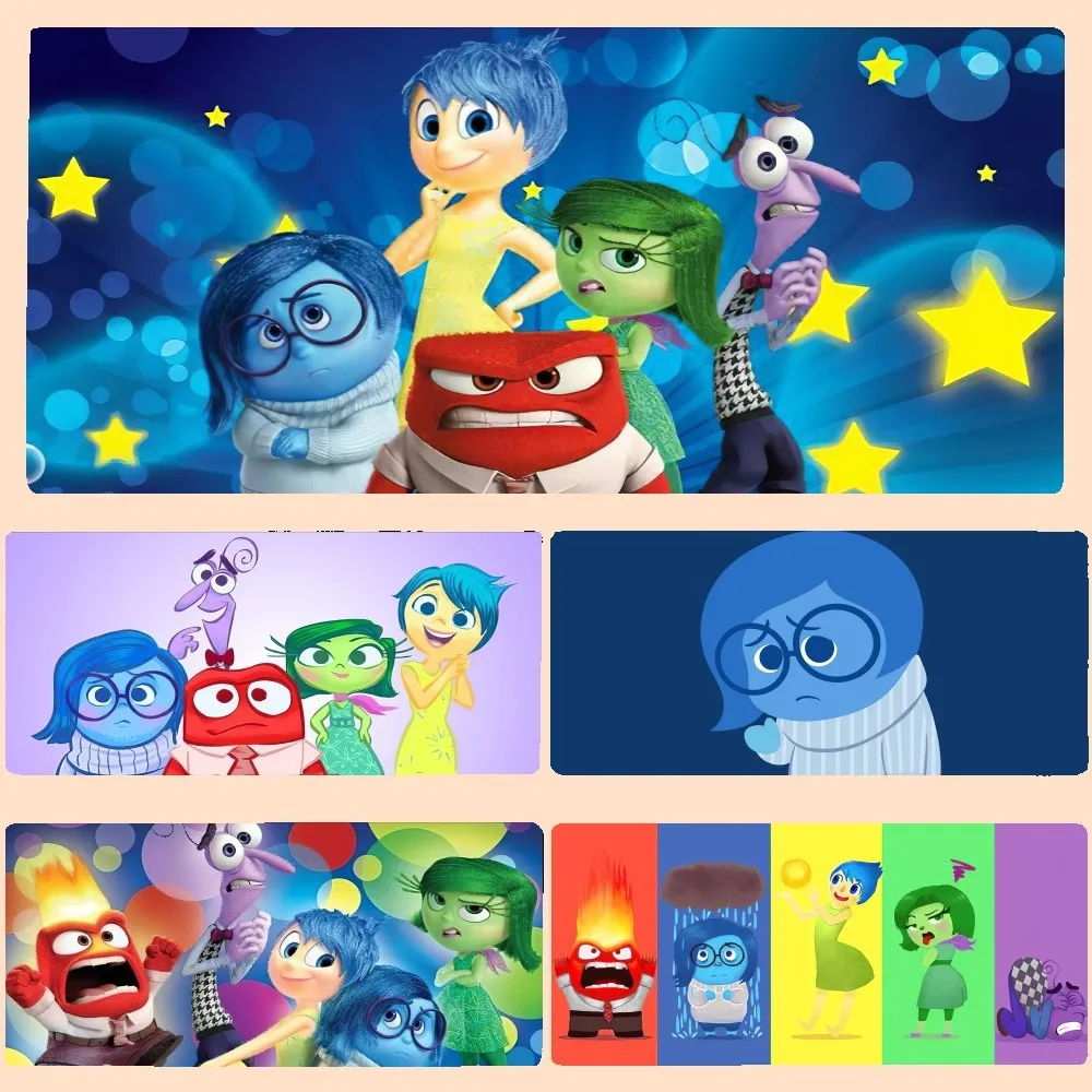 Disney Inside Out 2 Mousepad Large Gaming Compute Gamer Pc Keyboard Mouse Mat