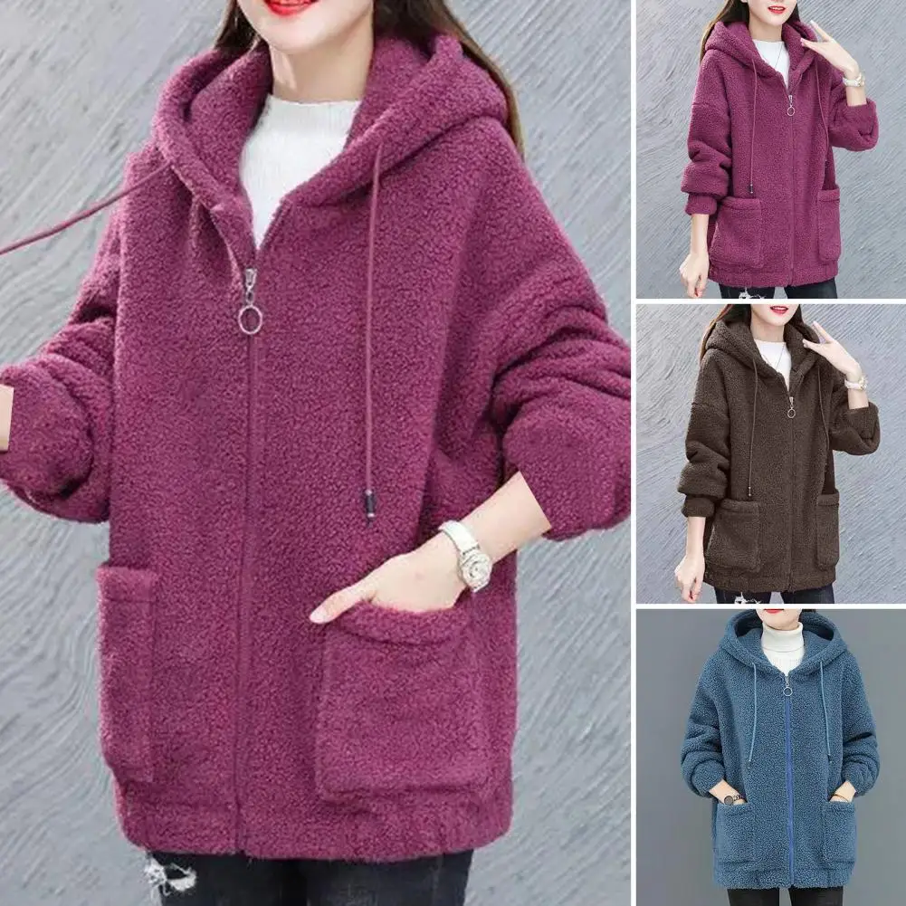 

Trendy Women Coat Outerwear Lady Winter Coat Thick Cardigan Soft Women Coat Warm