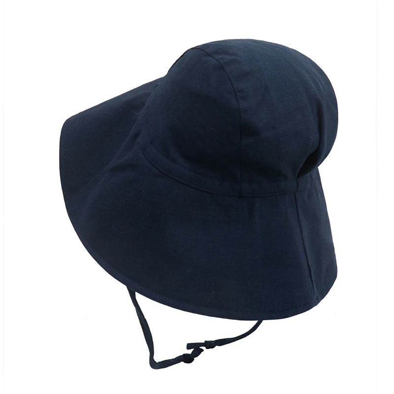 Kids Cotton Bucket Hat - UV Protection Summer Beach Cap
