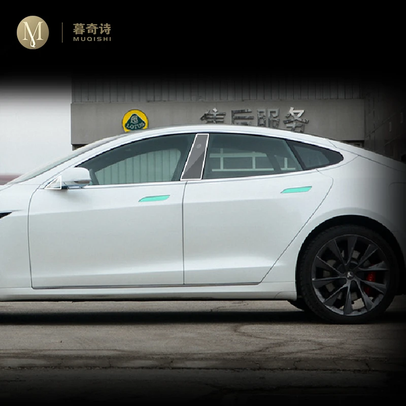 

For Tesla Model S 2020-2022 Car Exterior Car window pillar Anti-scratch TPU Protective film Anti-scratch Repair film Accessories