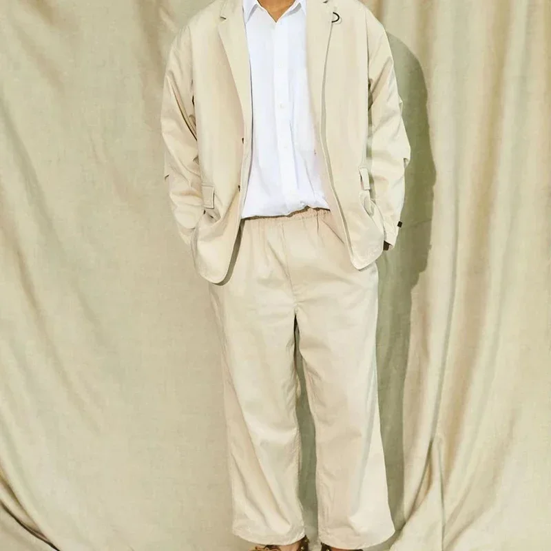 

Original Pier39ss Tech Easy TrousersTwi Japanese Cityboy Loose Casual Trousers Solid Color Men Summer Off White Suit Pants