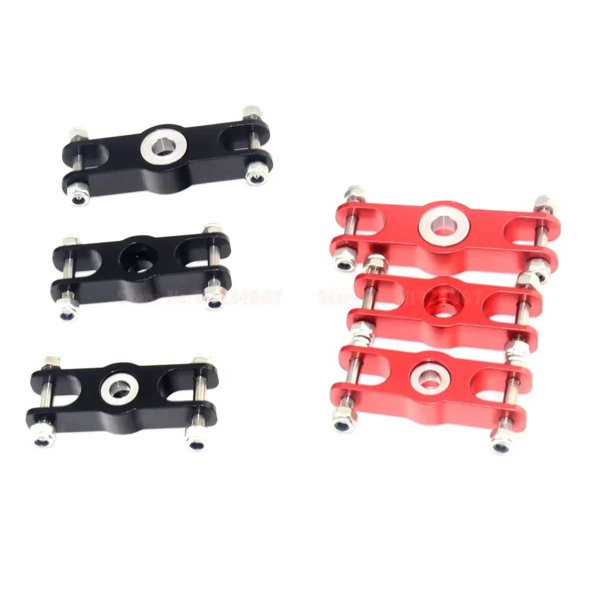 Amortisseurs silencieux antivibration pour drones FPV installés sur un bras de drone, vue détaillée des fixations.