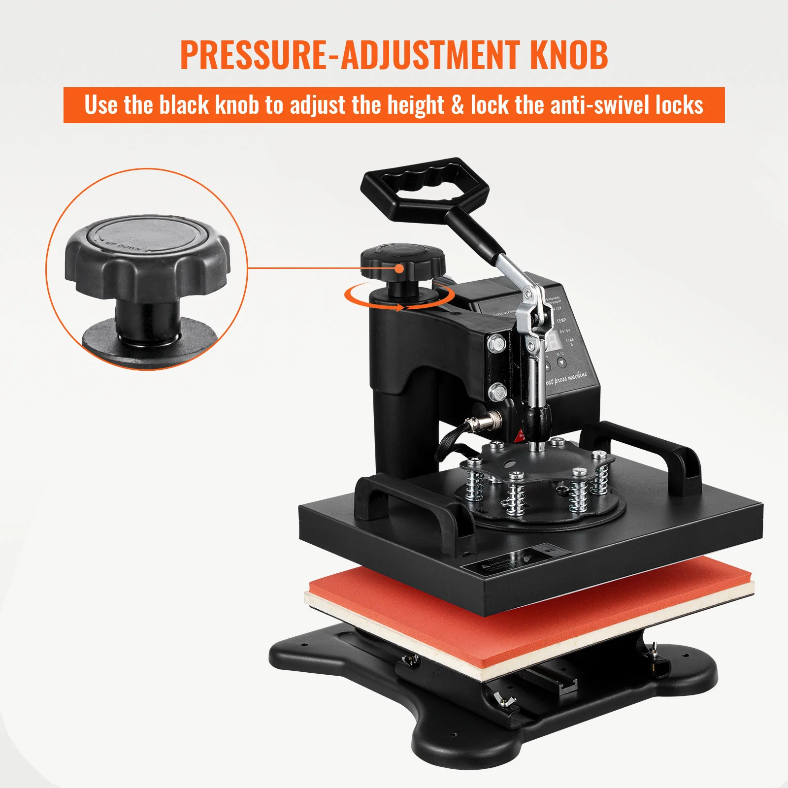 SucceBuy 12x10 In Dual Digital Heat Press Machine 650W Swing Away 360 Degree Rotation Transfer Sublimation Printing for T-Shirt 4