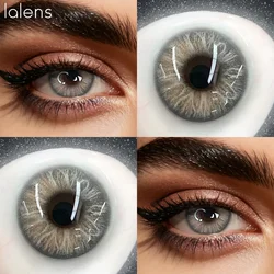 Lalens Iris Blue Gray Eye - Enlarging Cosmetic Contact Lenses - Natural Beauty Enhancement (Iris Grey)