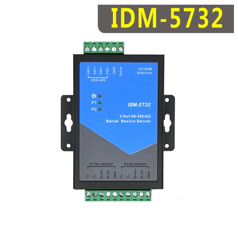 

IDM-5732 2-порты RS-485/422-Ethernet TCP / IP серийный сетевой модуль устройства сервера