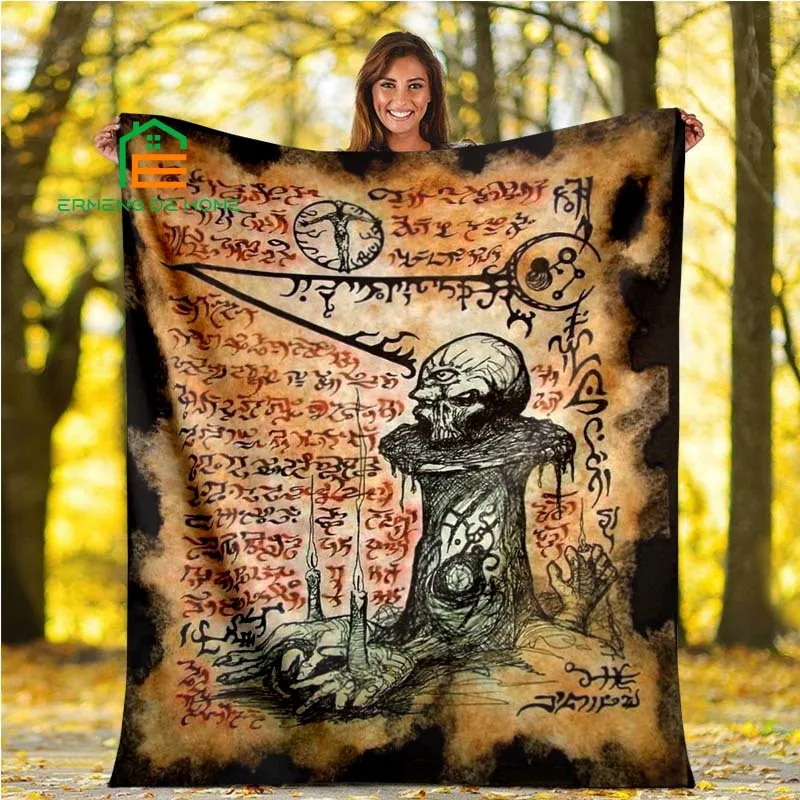 

Dark Necronomicon Cthulhu Monster Soft Throw Blanket Flannel Living Room/Bedroom Warm Blanket for Kids, Adults, Elderly 5 Sizes