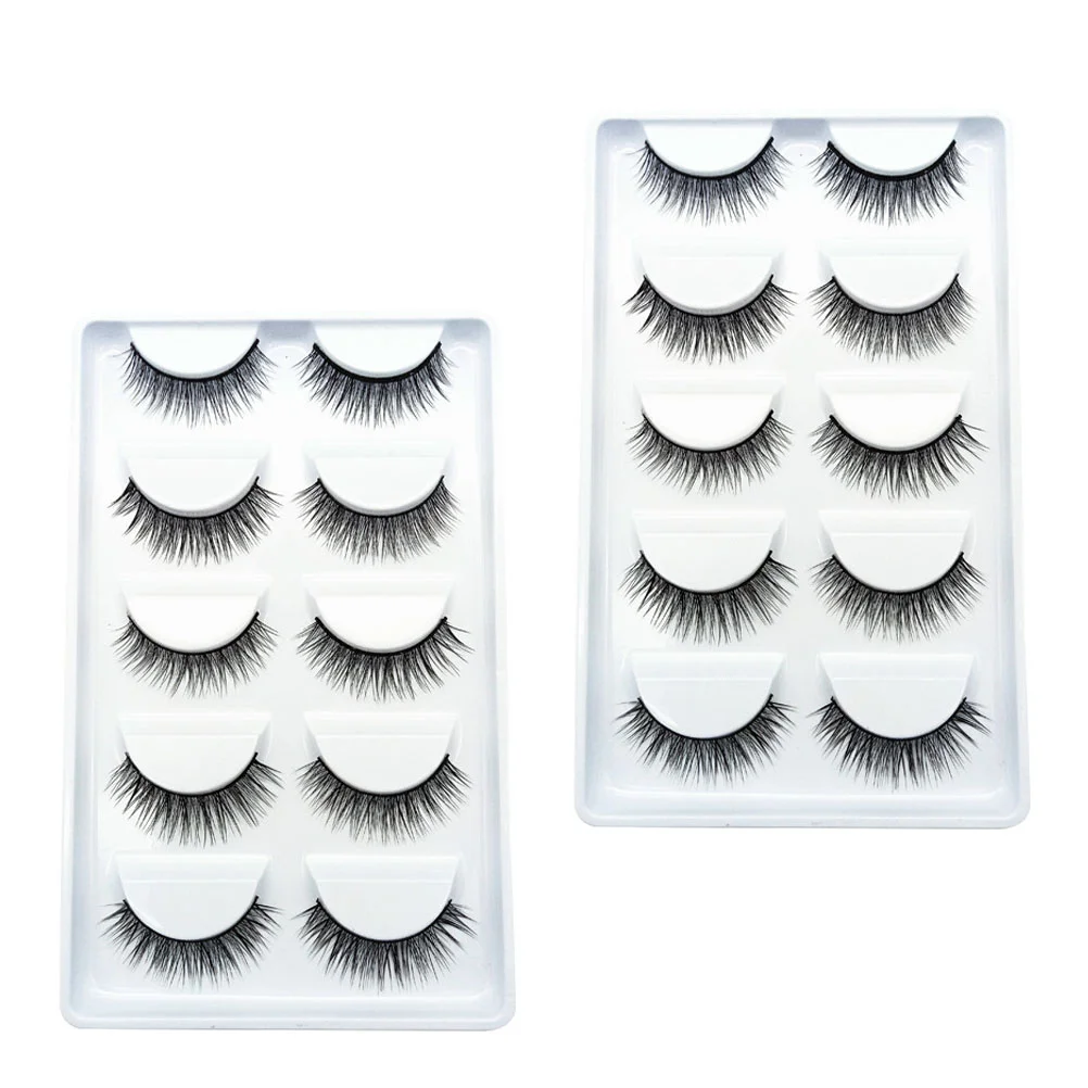 

10 Pairs Fake Eyelash Reusable Eyelashes False Cosmetics Slender Chemical Fiber