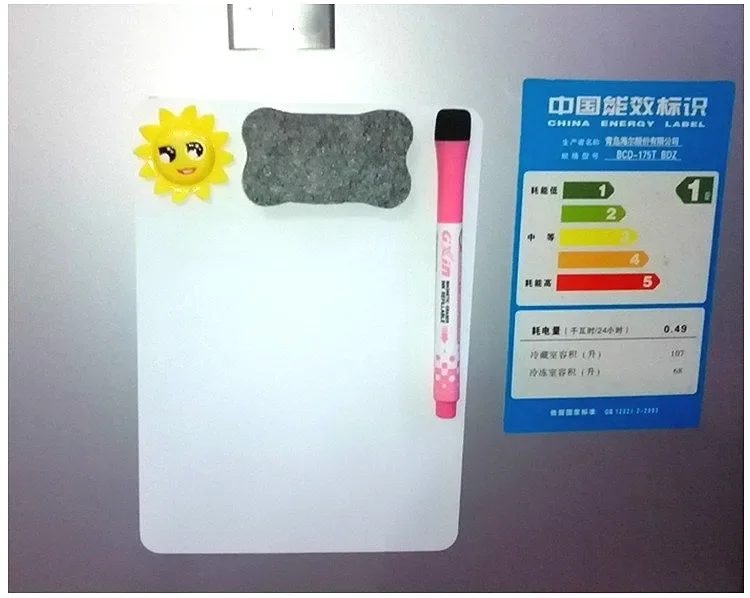 Magnetic Whiteboard Fridge Magnets Dry Wipe Marker Eraser Writing Record Message Board 3Pcs/Set