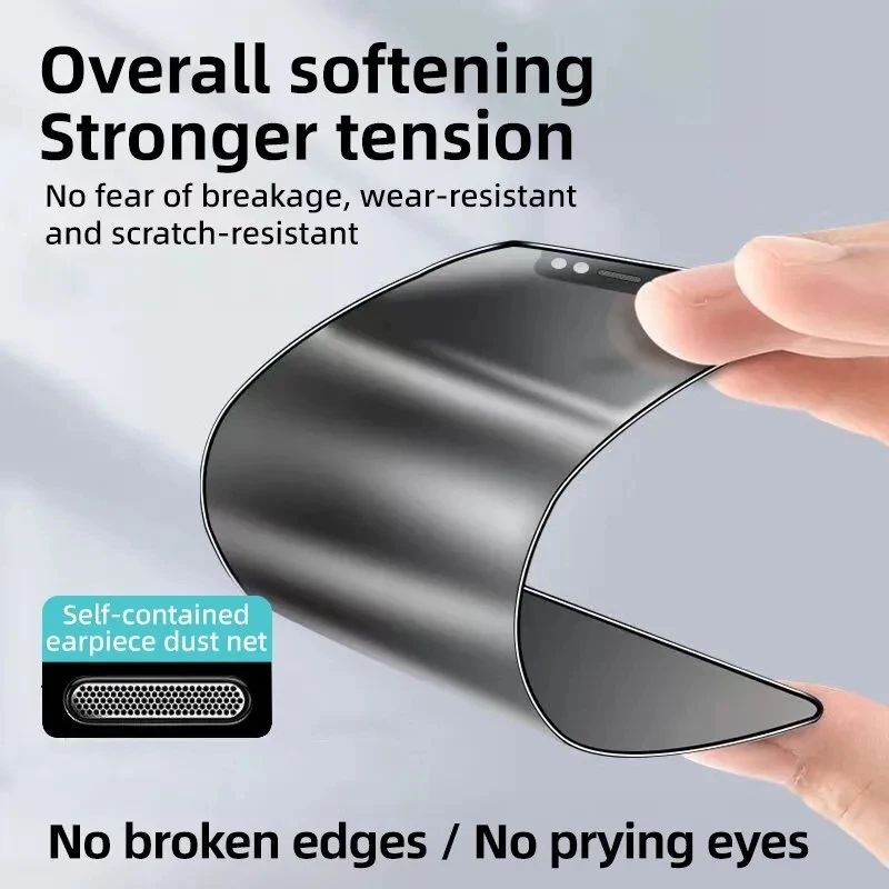 High Quality Privacy Anti Spy Screen Protector For iPhone 14 PROMAX Anti-Spy Glass For iPhone 12 13 15 ProMax Tempered Glass