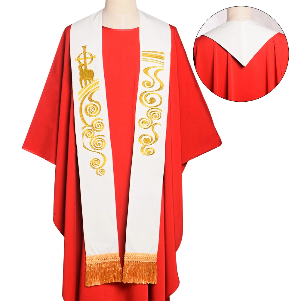 

Catholic Deacon Stole Priest Chasuble Clergy Pastor Embroidery Stole