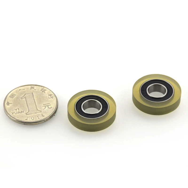 1Pc 698 Bearing-coated Polyurethane Medical Equipment Conveyor Belt Soft Mute PU Bearing Wheel Bearing Miniature