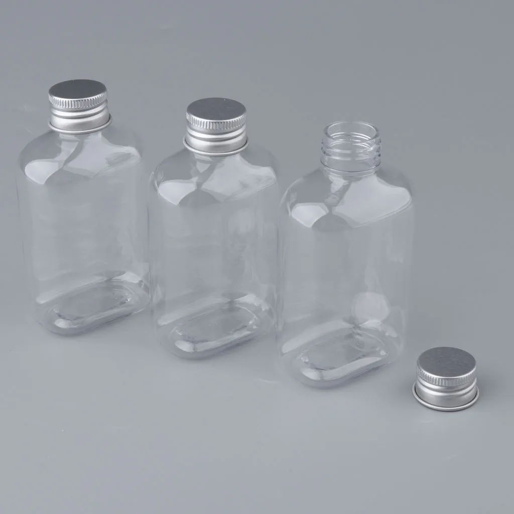3x 150 Ml Refill Containers for Travel, Cosmetic Plastic Bottles With