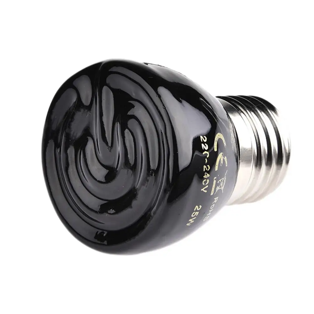220V-240V Ceramic Pet Heating Lamp Far-Infrared 25W / 50W / 75W 100W Heat Bulb 50x60mm