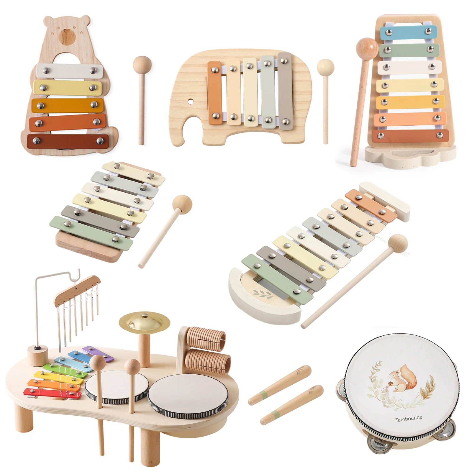Baby Educational Toys Wooden Music instruments Montessori Children's Musical Toys Xylophone Newborn Birthday Gifts Music Table T wooden xylophone,early education toys,educational toys,music toys,musical instrument