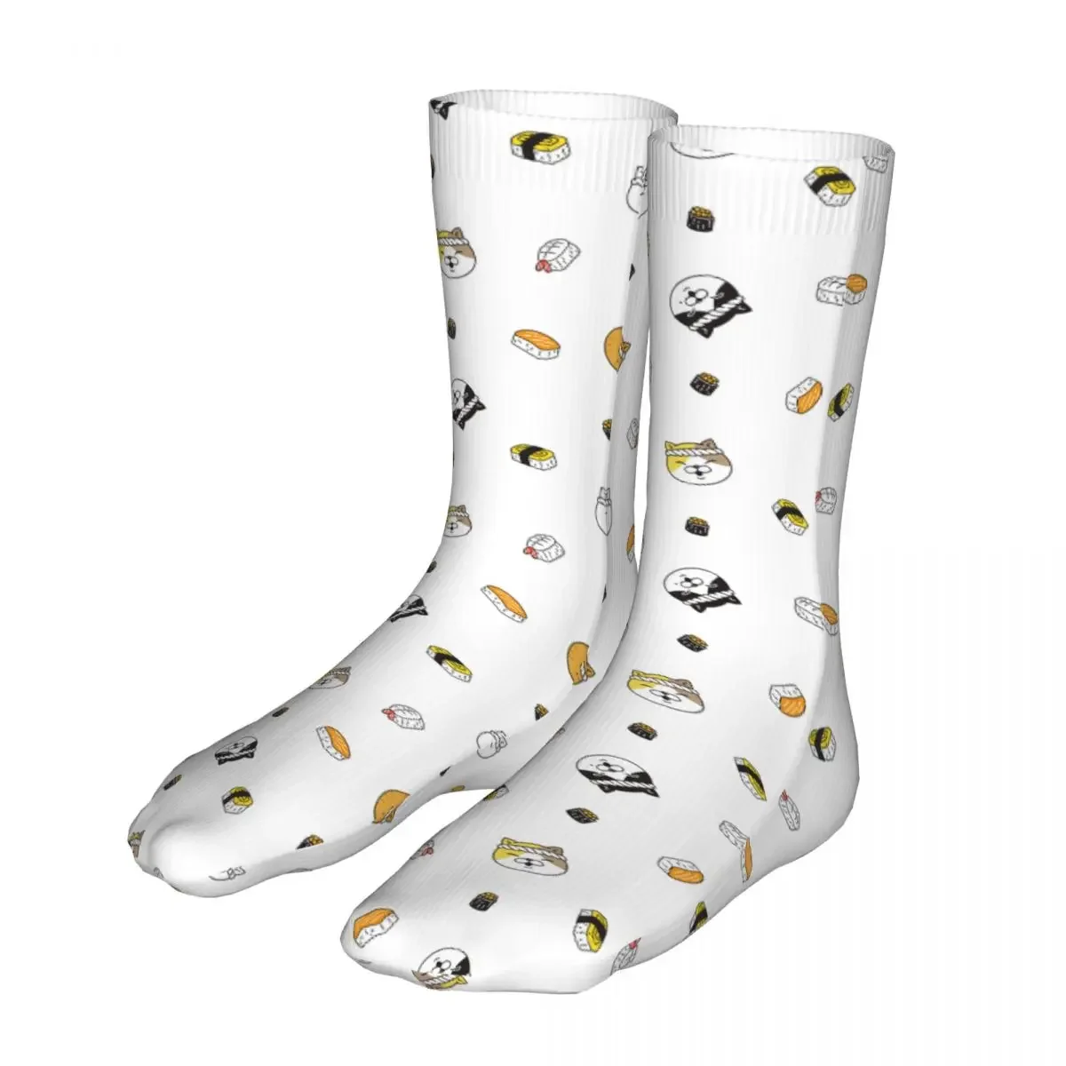 

Onigiri Sushi Dog Cat Socks Men's Women's Polyester Casual Cute Socks Harajuku Spring Summer Autumn Winter Socks Gifts