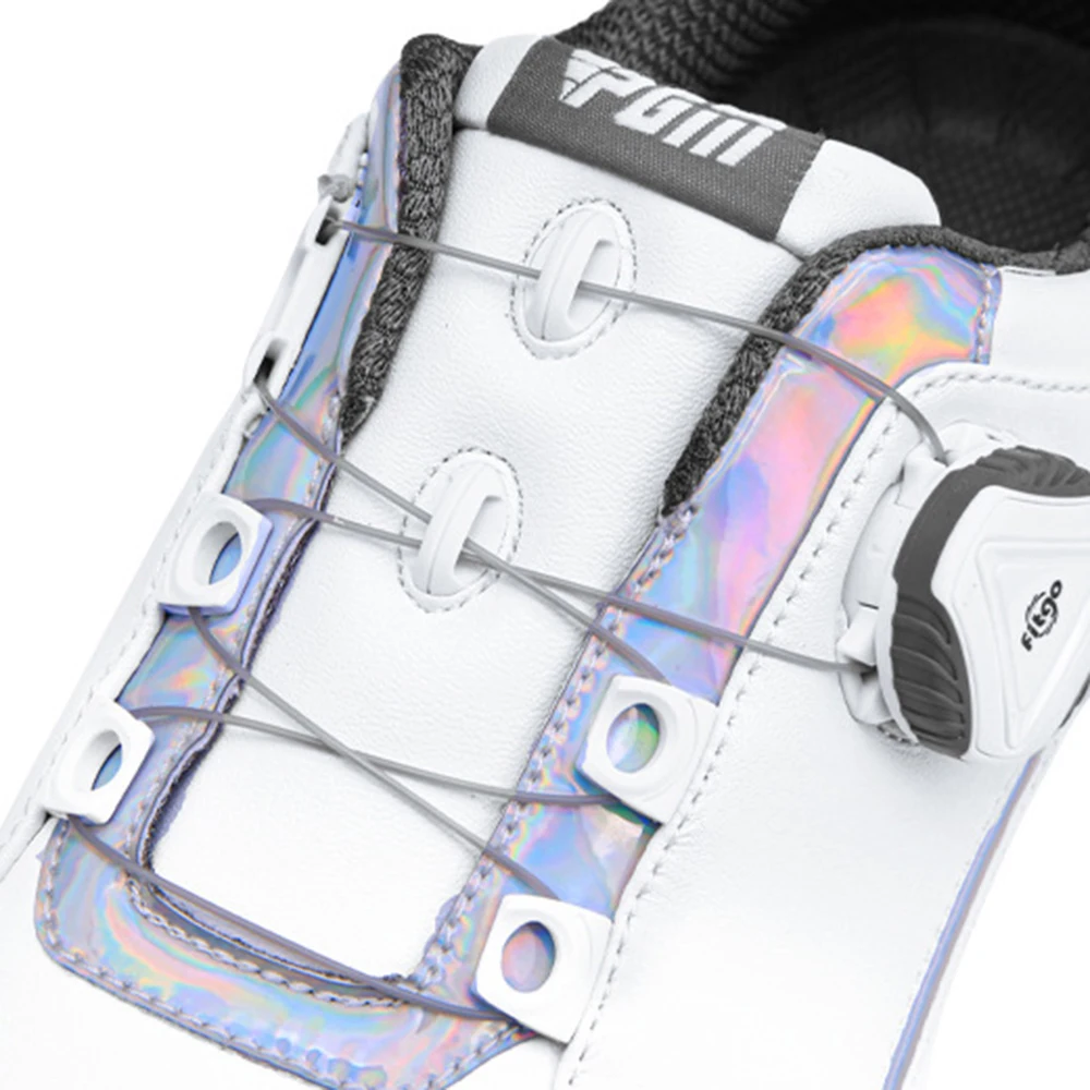 PGM New Golf Shoes Women's Waterproof Shoes Super Fiber Colorful Anti sideslip Swirl Sneakers