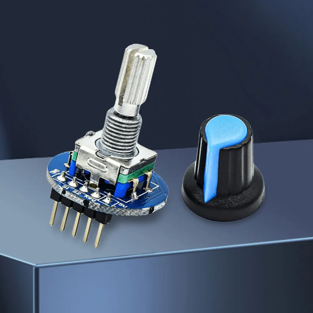 Round Audio Rotating Potentiometer 5V Brick Sensor Development Round Knob Cap High Precision for Car Audio Electronic Device