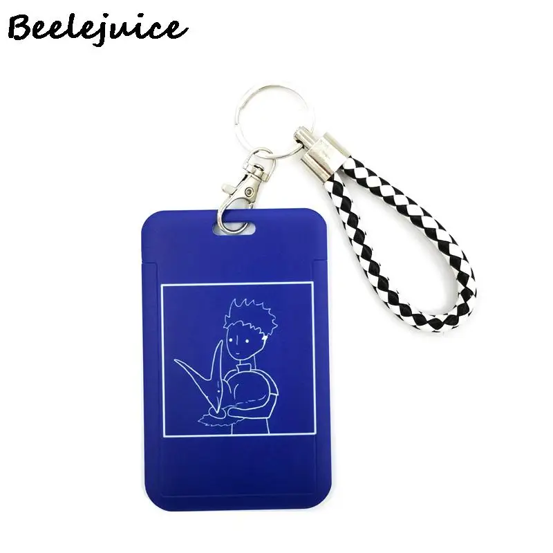 

little Prince Fox Blue hand Wristlet Cartoon Anime Fashion Lanyards Bus ID Name Work Card Holder Accessories Decorations Kids
