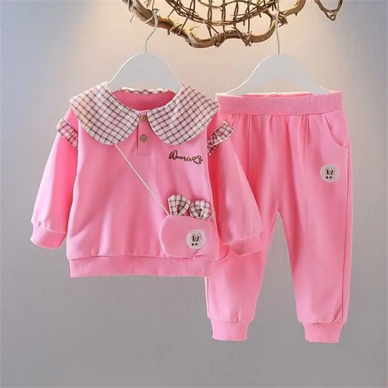 

Baby Suit Girl's Autumn Dress New Korean Version of Spring and Autumn Westernized Sweater Little Girl's Autumn Two-piece Set