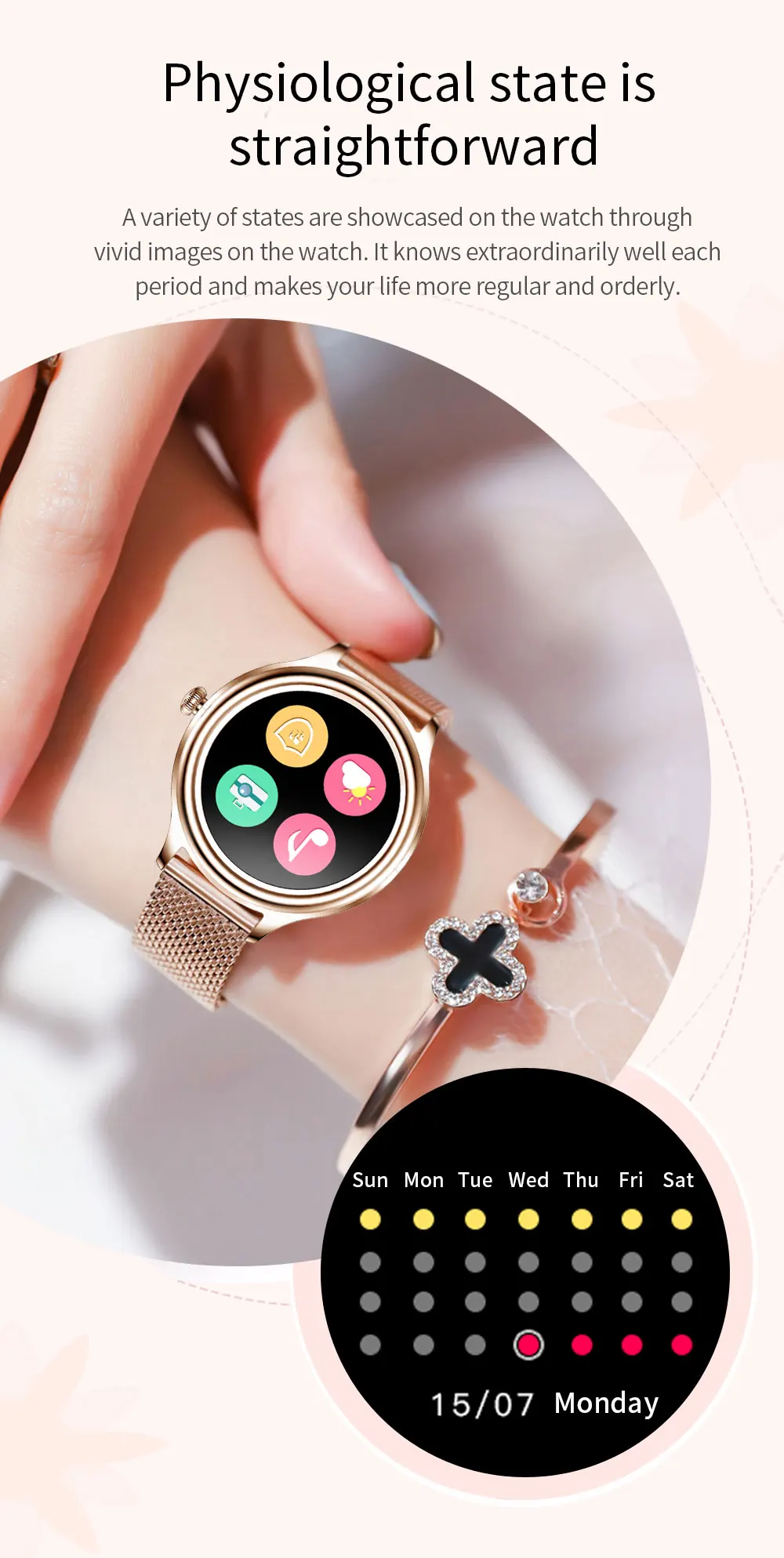 Kumi K3 Lady Smart Watch description image 6