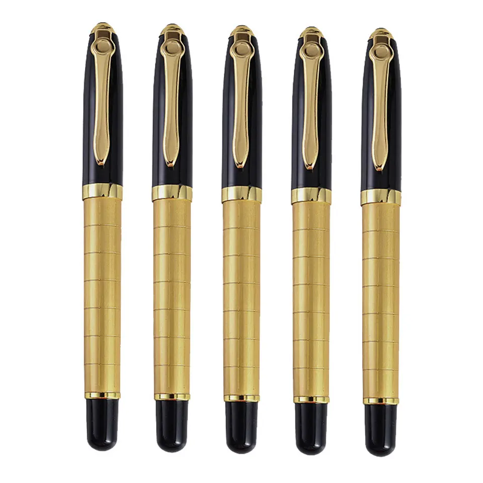 Luxury Quality Metal Roller Ball point Pen Black Stationery Office School gift Pens Custom Logo                        MOQ 10PCS