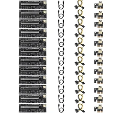 

10pc Upgrade Riser 011 PRO LED Light PCIE Riser for Video Card Graphics X1 X16 Riser Adapter Card For Bitcoin GPU Miner Mining