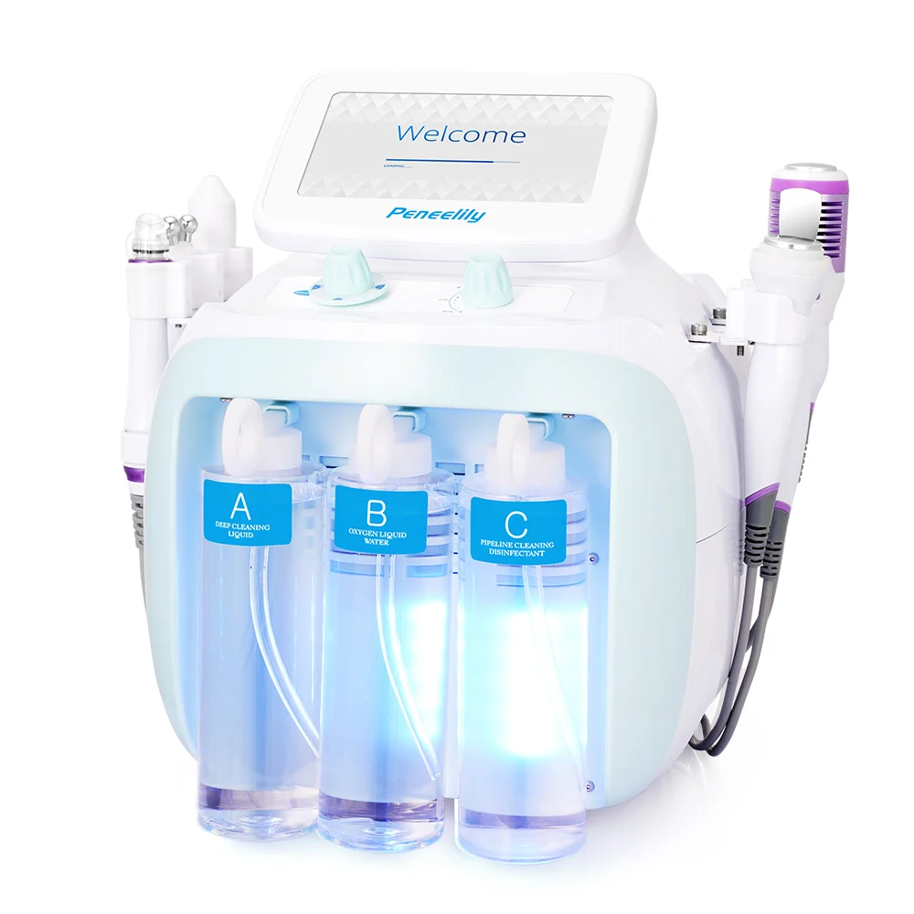 

2023z 6-in-1 Hydrogen Oxygen Facial Machine Professional Hydradermabrasion Machine for Spa and Home Use Hydro Machine
