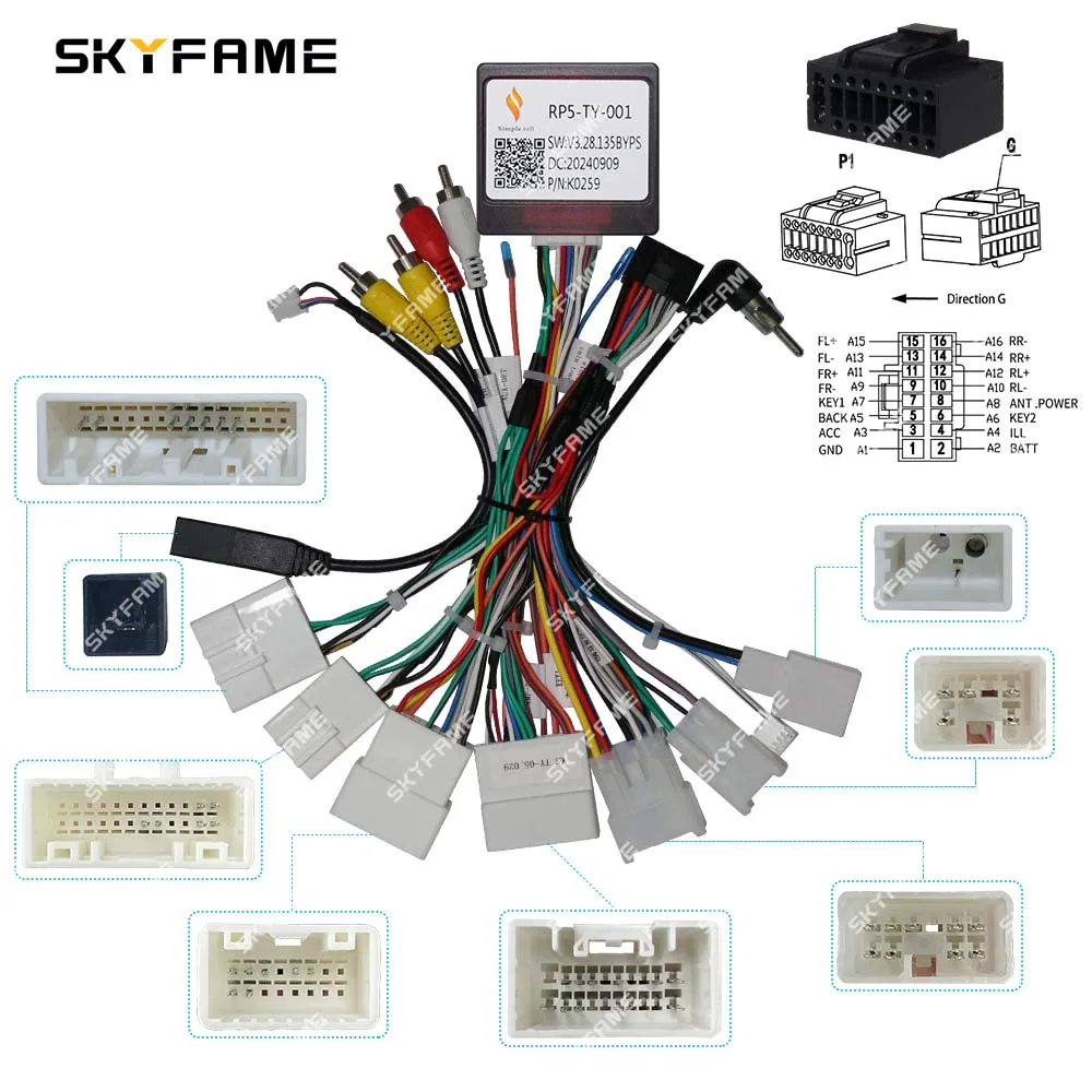 16Pin Car Wiring Harness Adapter Canbus Box For Toyota RAV4 C-HR Highlander Levin Corolla Camry Reiz Hilux car wire cable adapter