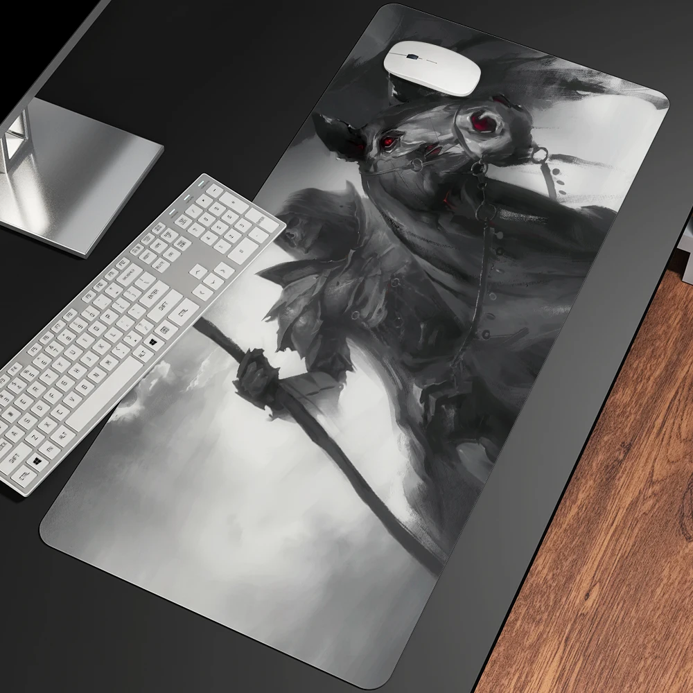 thumbnail image 1 of Alfombrilla de ratón XXL de Anime Dark Soul, alfombra con diseño de paisaje, alfombrilla grande para escritorio de juegos, alfombrillas de ratón con borde de bloqueo con impresión HD, 1 of 5