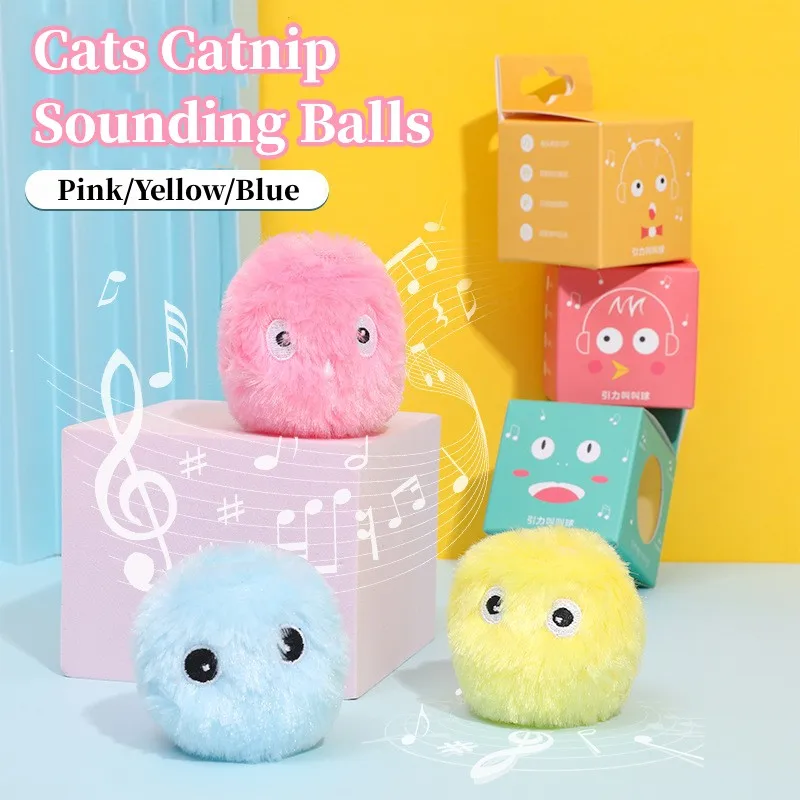 

Smart Cat Catnip Ball With Sound Cat Training Toy Cat Mint Toys Pet Playing Catswort Ball Pet Squeaky Toy For Cats Kitten Kitty