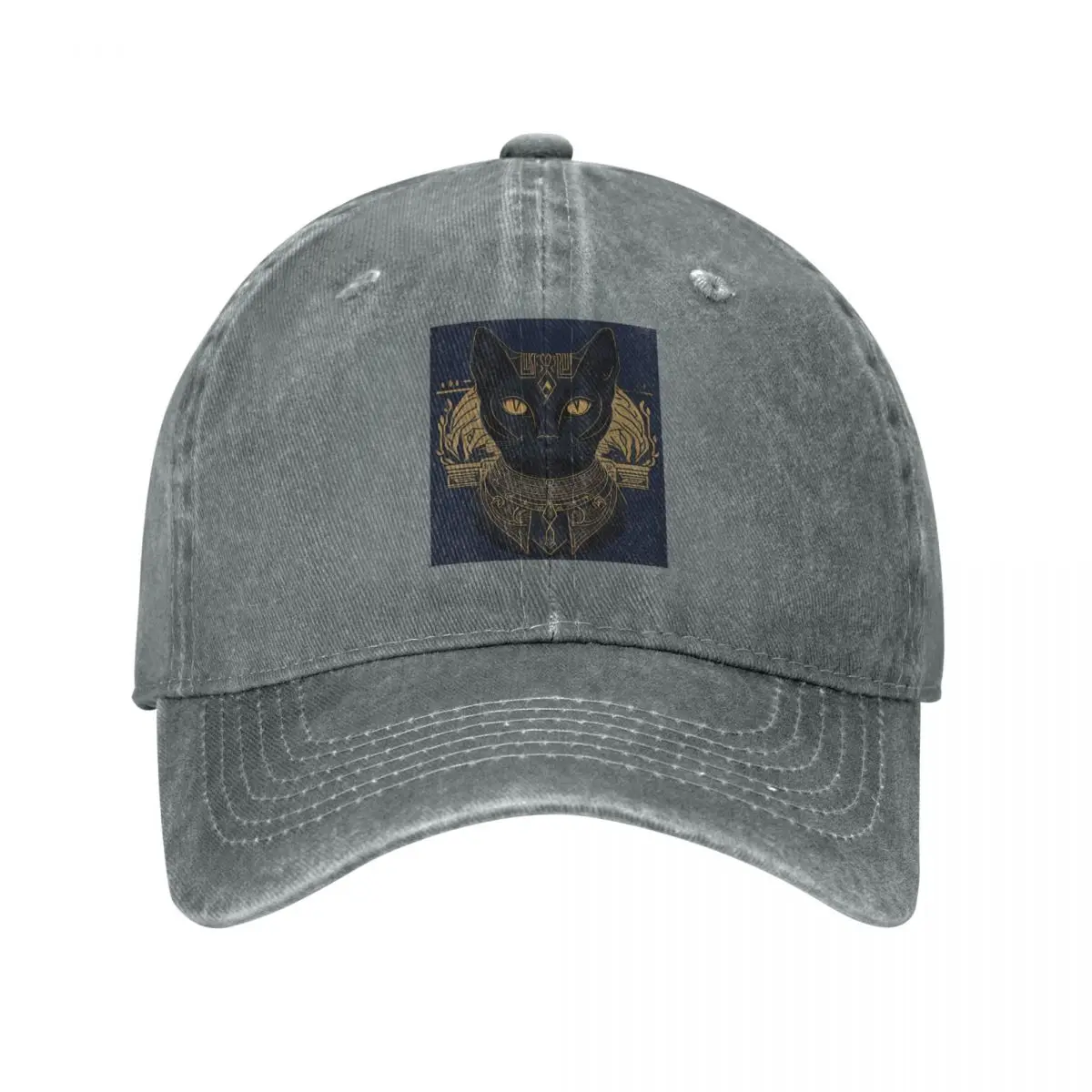 

Egyptian Goddess Bastet Art Of Ancient Egypt Baseball Cap Denim Hats Outdoor Adjustable Casquette Streetwear Baseball Cowboy Hat